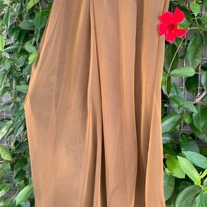 Brown silk chiffon wrap